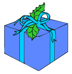 Share Package Blue Ribbon And Blue Dark Clipart With You Friends