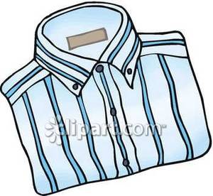 Striped Dress Shirt   Royalty Free Clipart Picture
