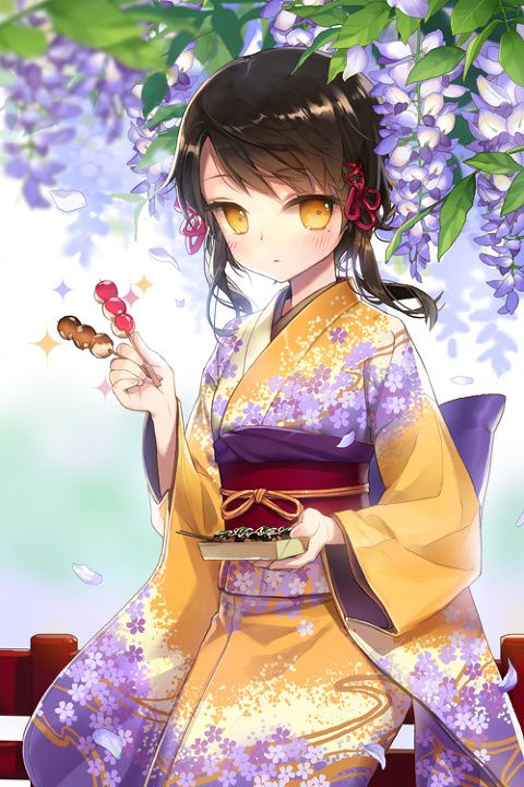 Very Cute Kimono Girl   Cg Computer Graphics Art   Pinterest