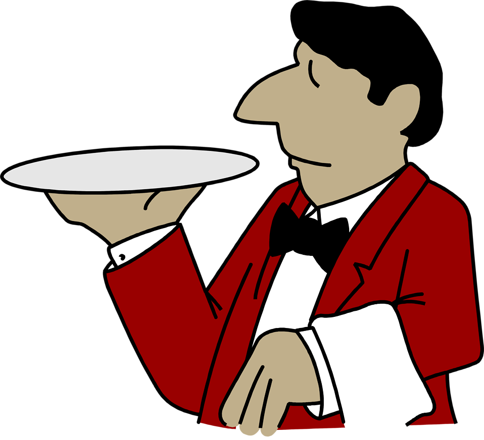 Waiter   Free Stock Photo   Illustration Of A Waiter With An Emptry
