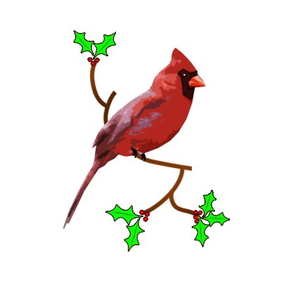 Arizona Cardinal Holiday Clip Art