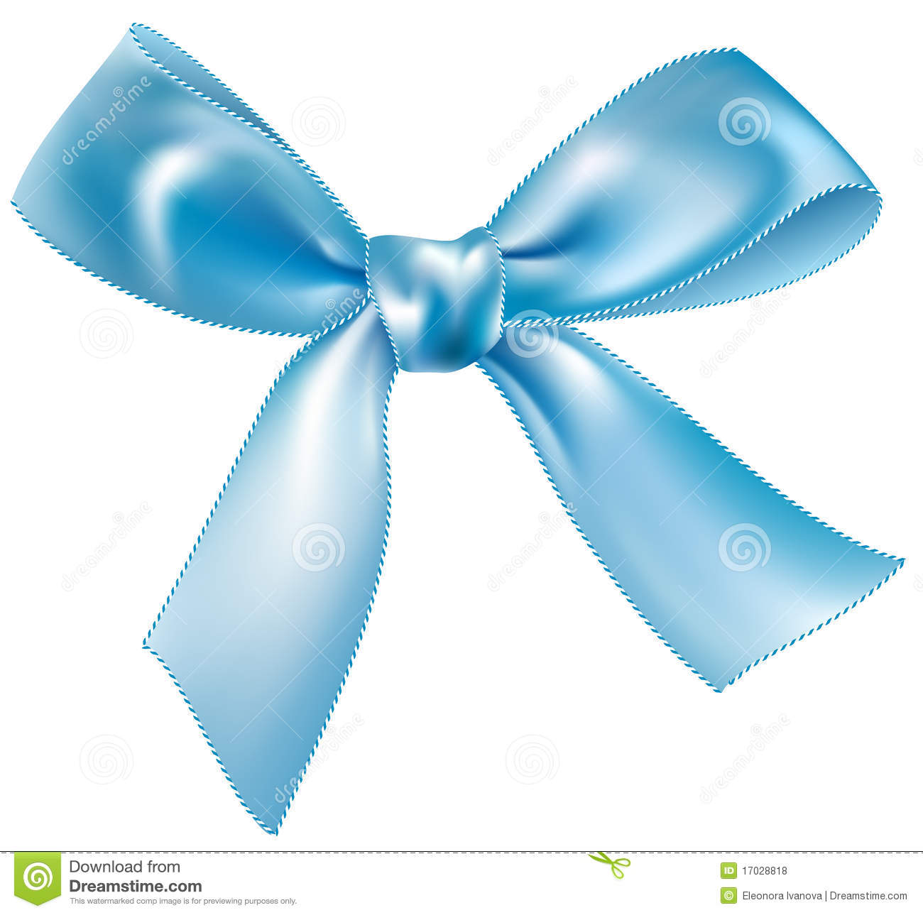 Blue Silk Bow Royalty Free Stock Photos   Image  17028818
