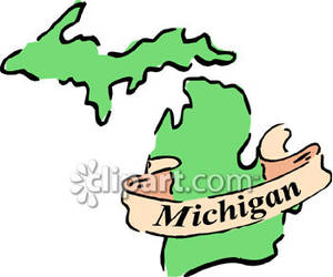 The State Of Michigan   Royalty Free Clipart Picture