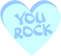 Valentine Candy Heart Clip Art You Rock Word Art