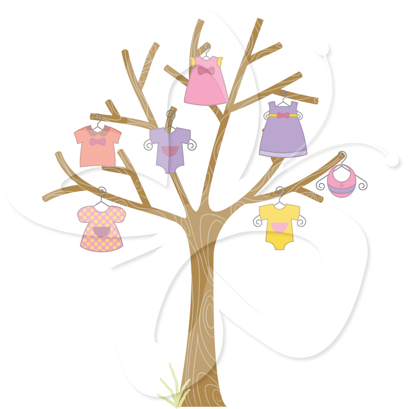 Baby Clothes Clipart Tree Creative
