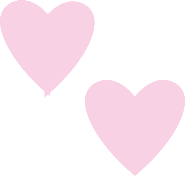 Light Pink Double Hearts Clip Art At Clker Com   Vector Clip Art
