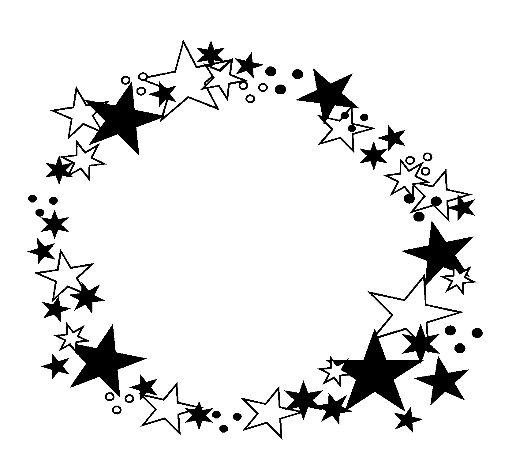 Stars Line Drawing