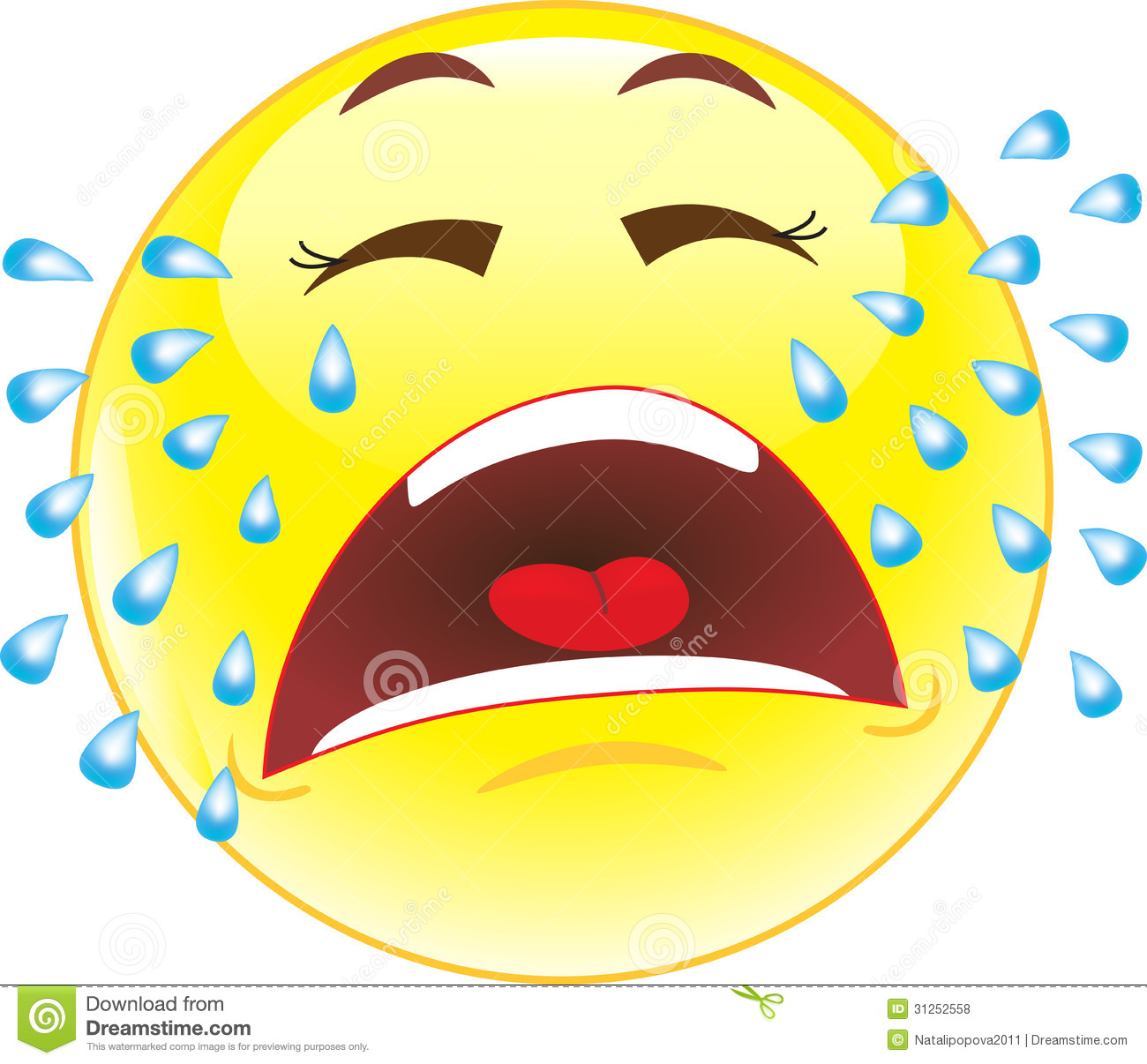 Crying Smiley  Emotions  Royalty Free Stock Photos   Image  31252558