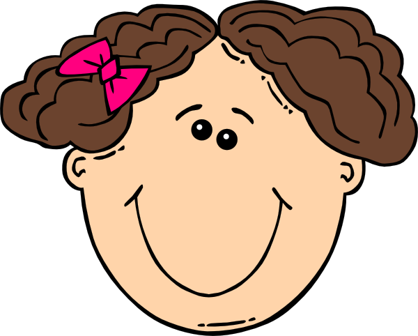 Smiling Short Brown Hair Girl Clip Art At Clker Com   Vector Clip Art