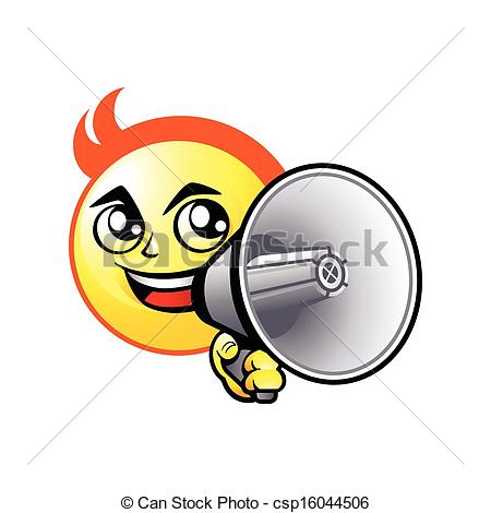 Vector Clipart Of Shout Out Smiley   Cheerful Smiley Boy Shout Out