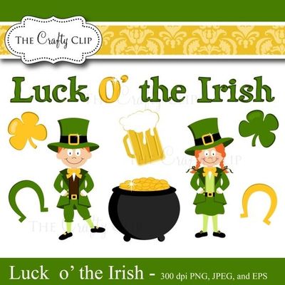 Clip Art Set Features A Collection Of St  Patrick S Day Graphics