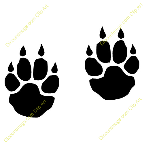 Clipart 12068 Tiger Paw   Tiger Paw Mugs T Shirts Picture Mouse Pads