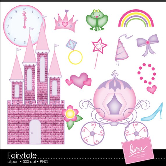 Items Similar To Fairytale Princess Clipart On Etsy