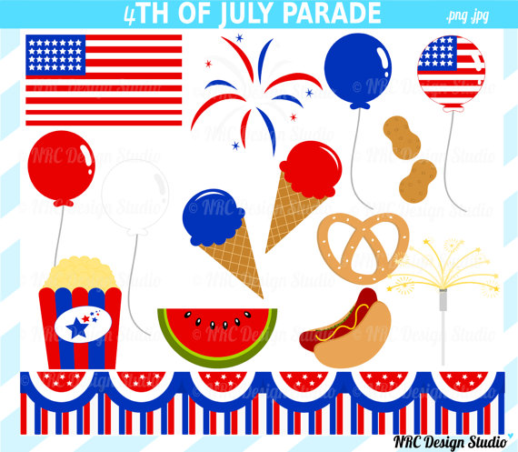 Sale   Cute 4th Of July Clip Art   4th Of July Parade Clipart