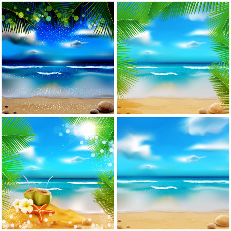 Tropical Beach Backgrounds And Illustrations For Your Summer Vacation