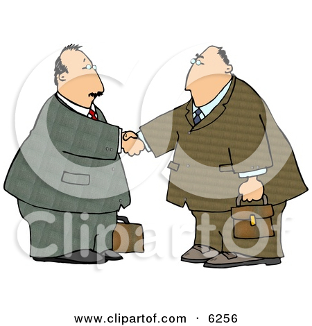 Businessmen Shaking Hands   Royalty Free Clipart Illustration By