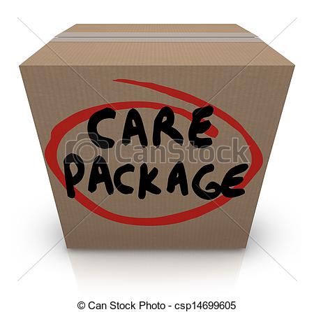 Care Package Cardboard Box Words Support Emergency Aid   Csp14699605
