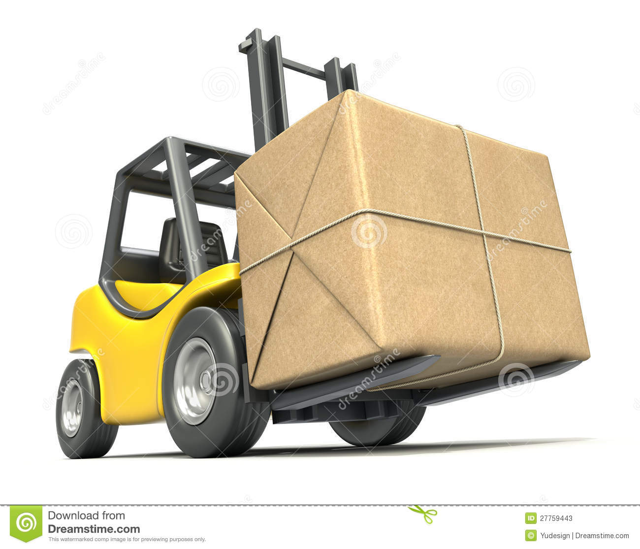 Forklift With Post Package Stock Photos   Image  27759443