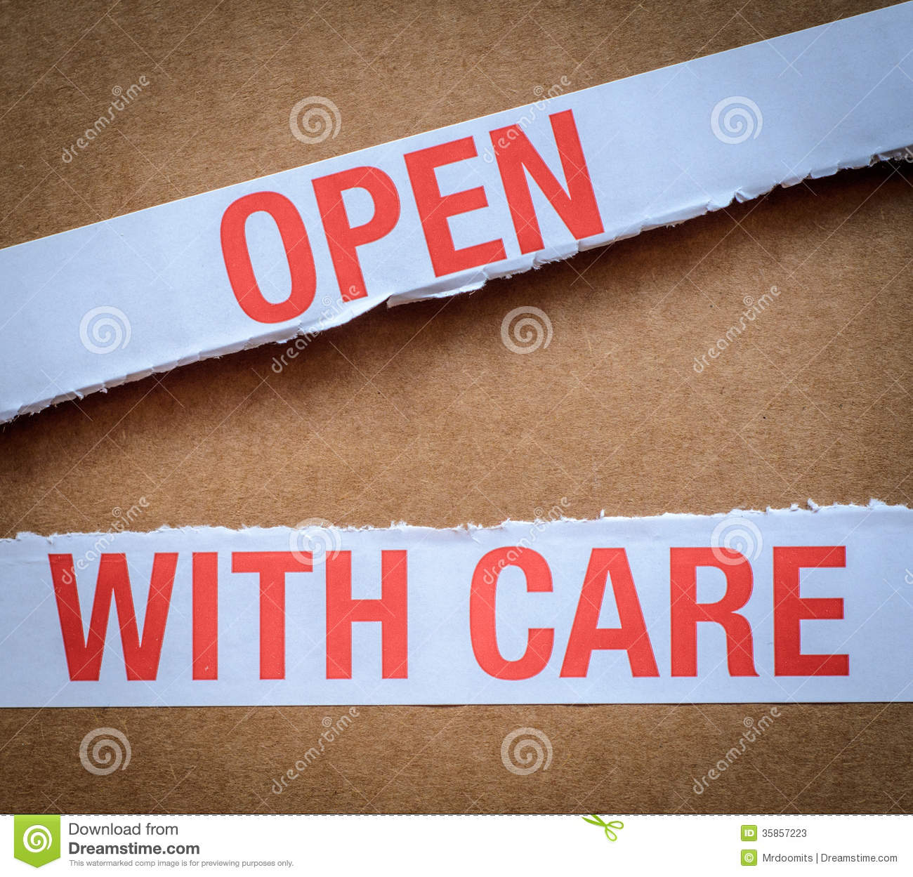 Open With Care Package Stock Photos   Image  35857223