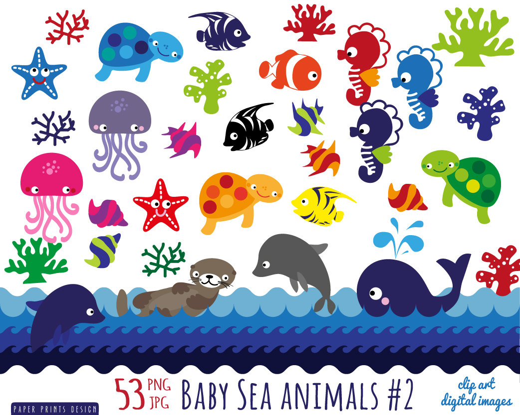Sea Animal Clip Art 53 Baby Sea Animals Clipart