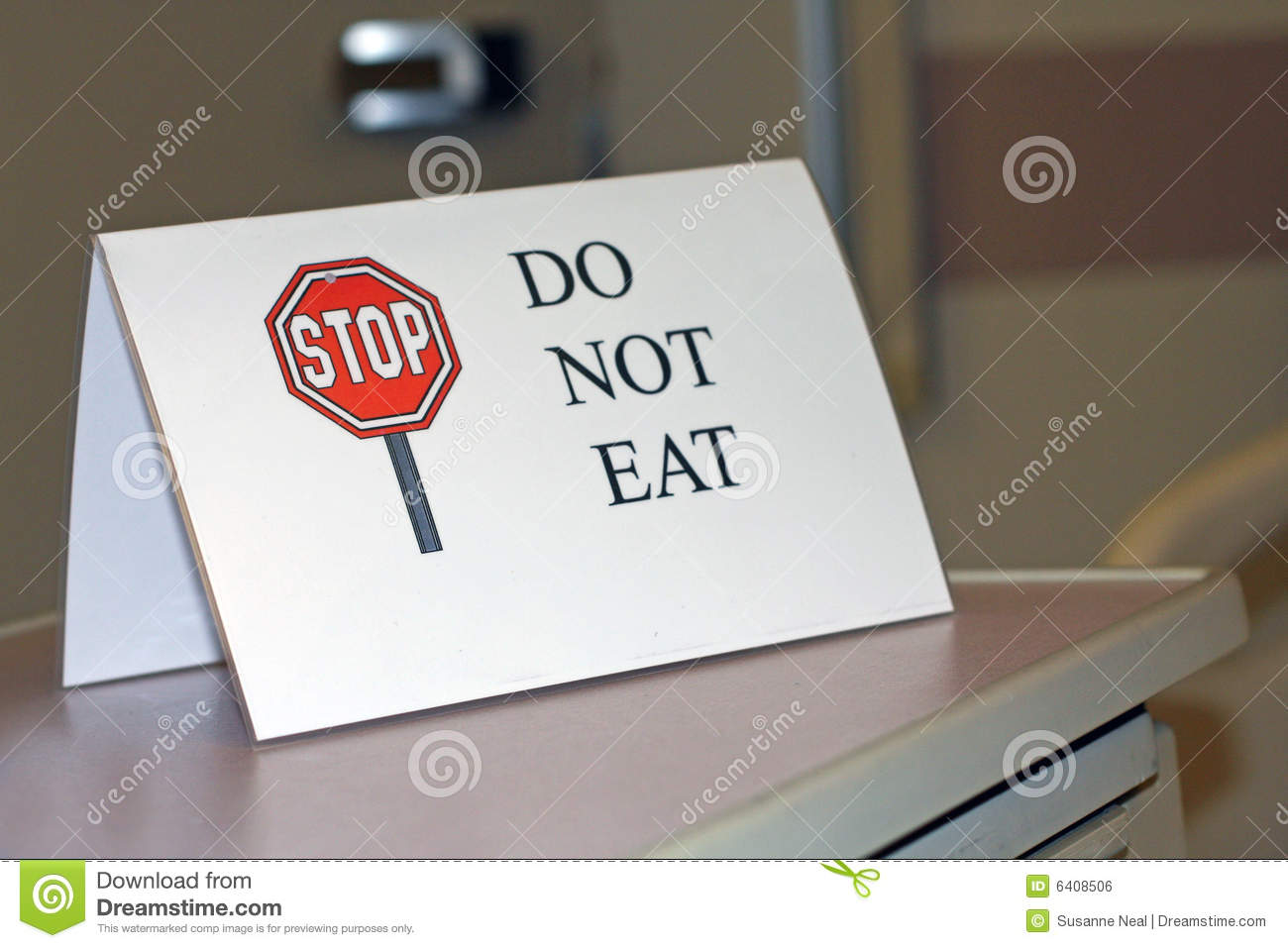 Sign Says Do Not Eat Royalty Free Stock Image   Image  6408506