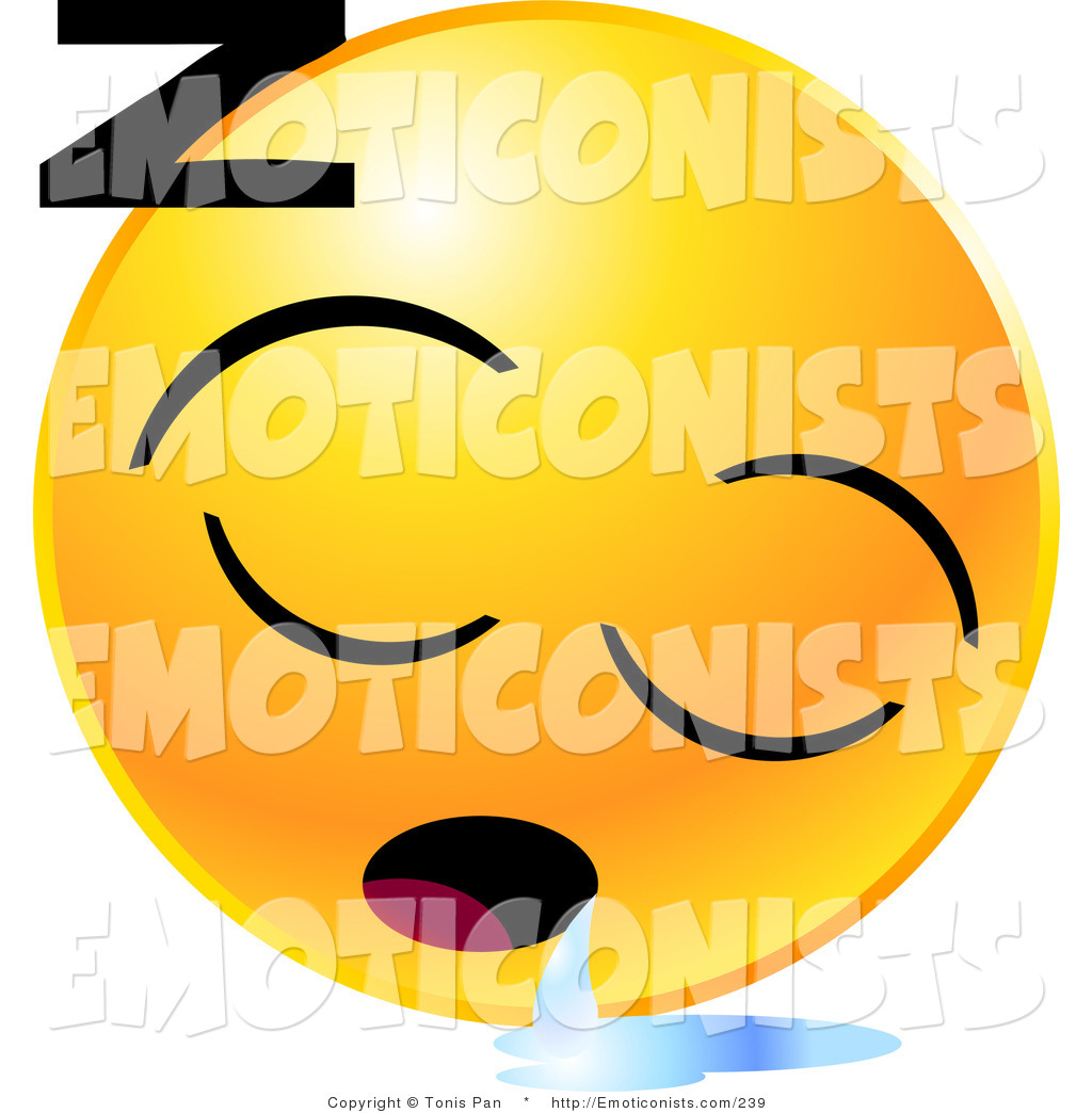 Sleeping Clipart Clip Art Of A Snoozing Yellow Emoticon Face Sleeping