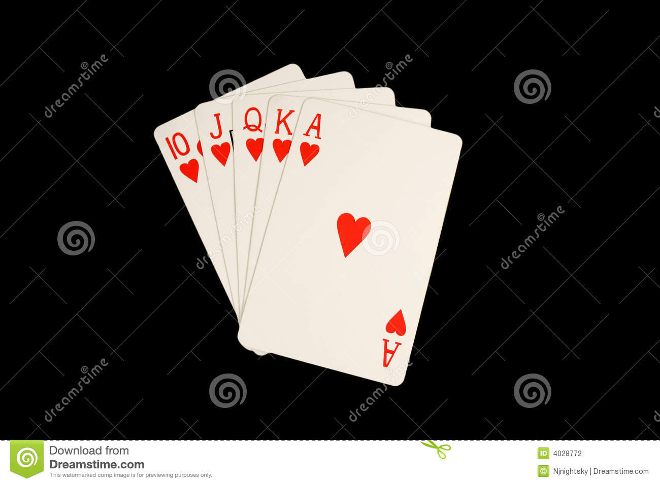 Isolated Royal Flush Poker Hand Stock Photography   Image  4028772