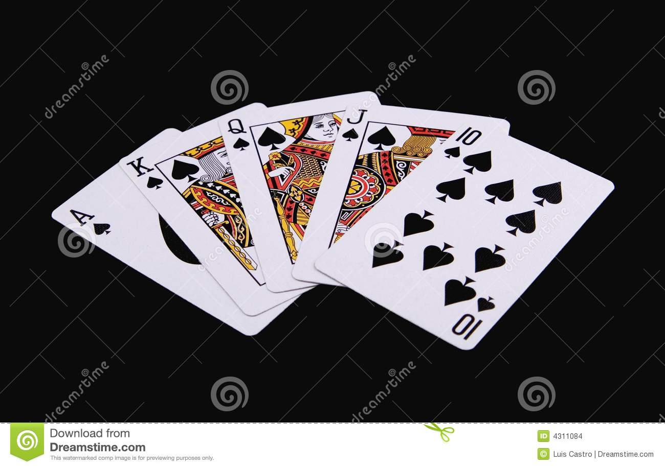 More Similar Stock Images Of   Poker Hand   Royal Flush
