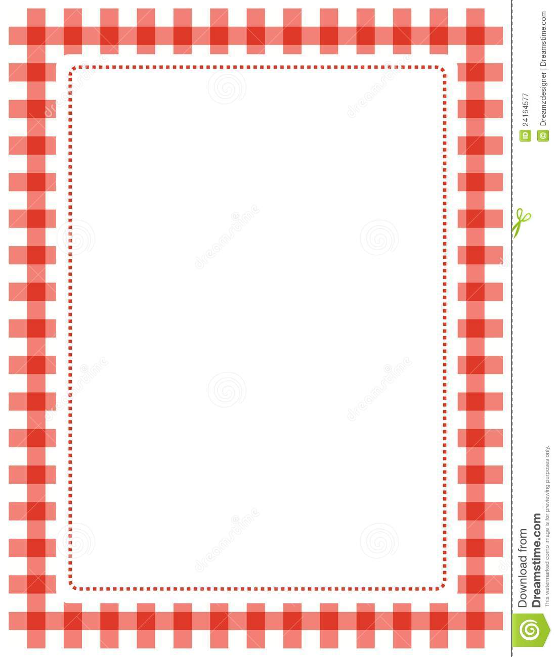 Red Gingham Pattern Border Red Gingham Pat