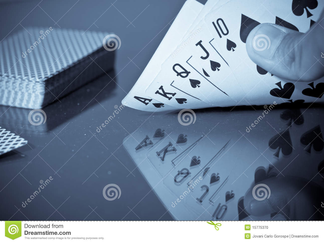 Royal Flush Poker Hand Stock Photo   Image  15775370