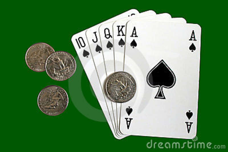 Royal Flush Poker Hand  Stock Photo   Image  4802390