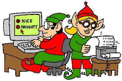 Elves Working On Santa S List