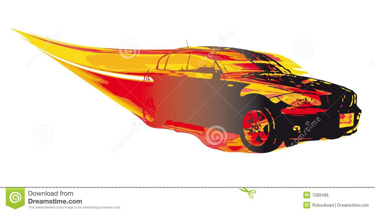 Fast Car  Vector  Royalty Free Stock Image   Image  7289496