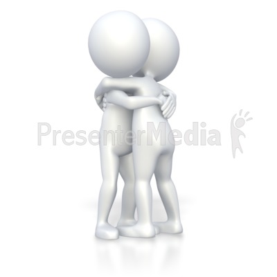 Stick Figures Giving Hug   3d Figures   Great Clipart For    