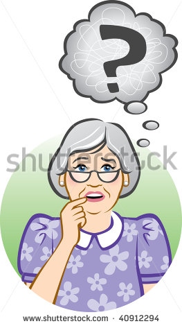 Confused Senior Woman Stock Vector Illustration 40912294