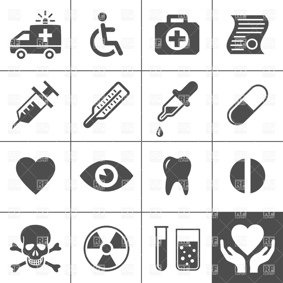 Medical And Health Care Simple Icon Set 20545 Healthcare Medical