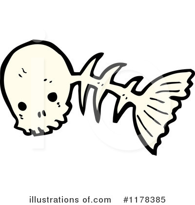 Royalty Free  Rf  Fish Bones Clipart Illustration By Lineartestpilot