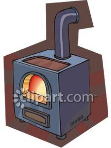 Wood Stove   Royalty Free Clipart Picture