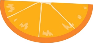 Citrus Clipart Image   Orange Wedge