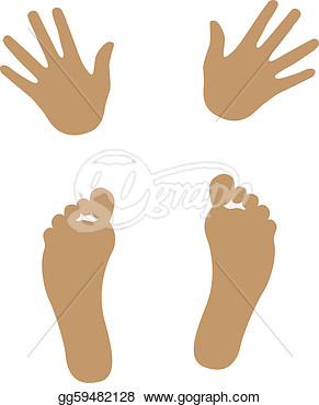 Hands And Feet To Self Clipart     Illustration   Hand