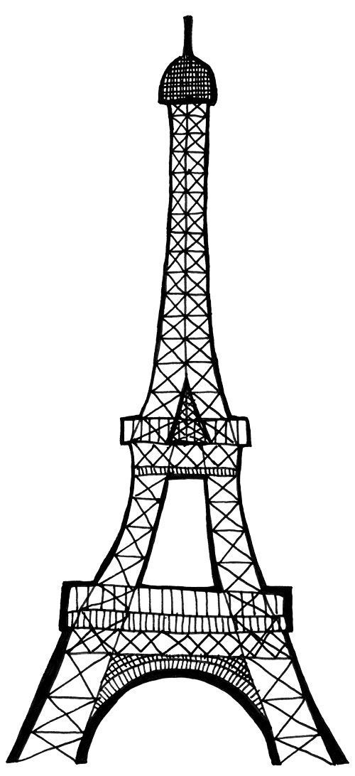 17 Black And White Eiffel Tower Drawing   Free Cliparts That You Can