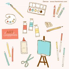 Clip Art   Art Supplies By Illustrator Nisee Made  Download Is A Free