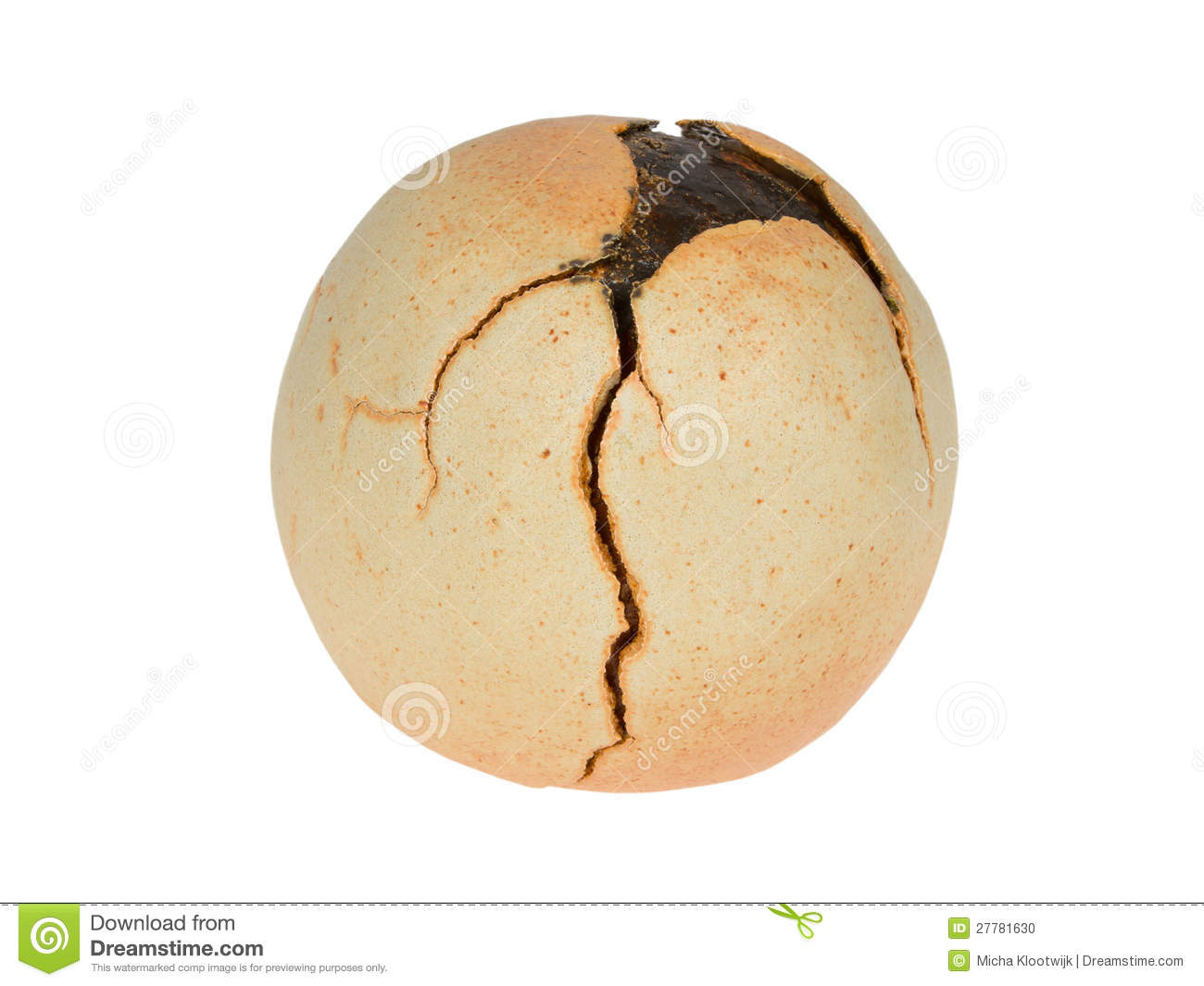 Old Cracked Clay Pottery Isolated Stock Photo   Image  27781630