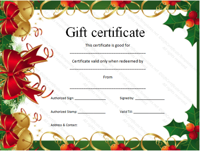 Simple Gift Certificate Templates