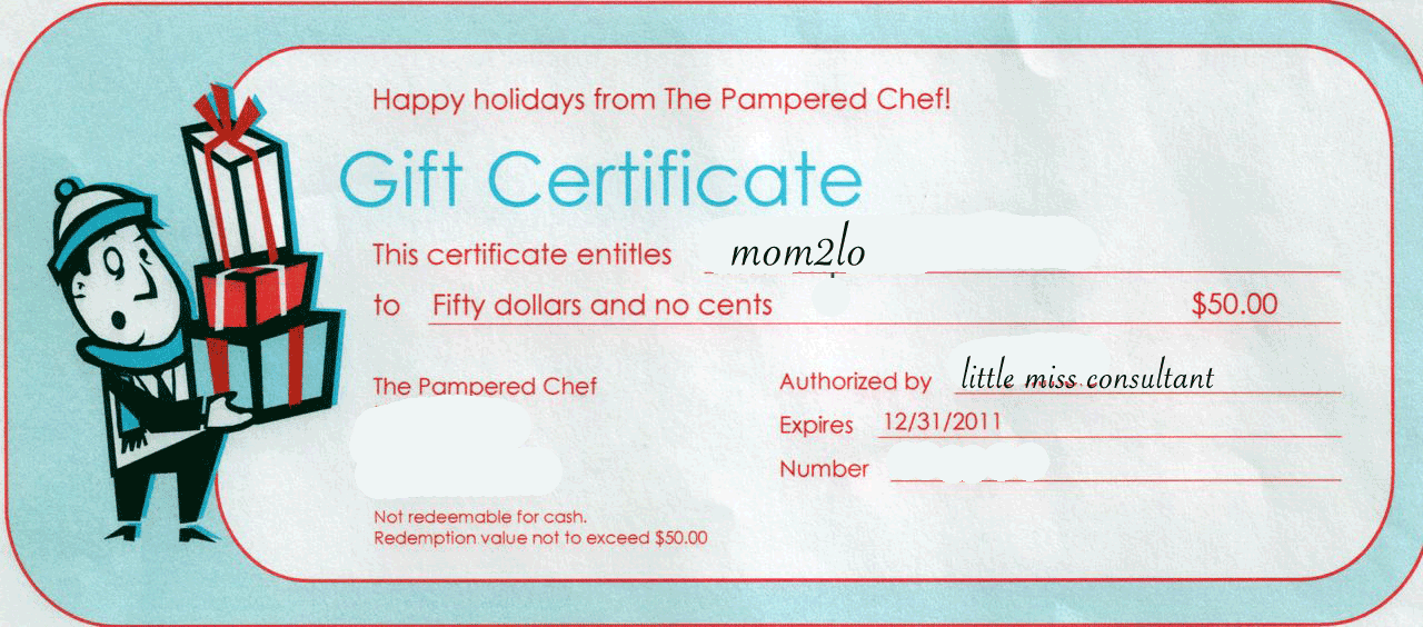 the absurdly long post about the pampered chef gift certificates 0wLKdv clipart