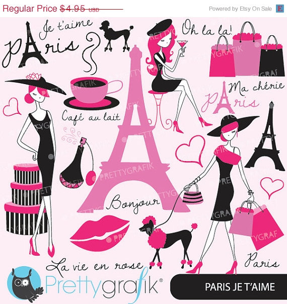 80  Off Sale Paris Fashion Clipart For Scrapbooking Commercial Use