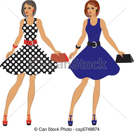 Eps Vector Of Fashion 80s Of Last Century Csp5748874   Search Clip Art    