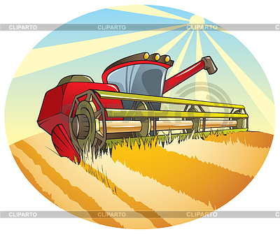 Harvesting Machine  Combine  Vector Illustration     Darkrise