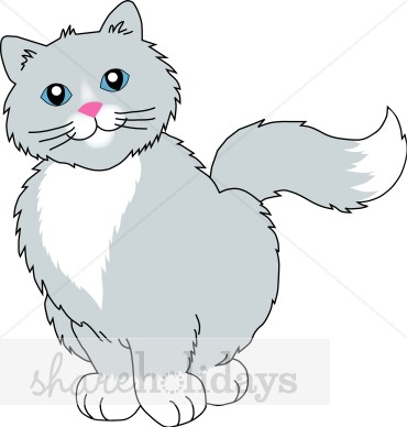 Gray Cat Clipart   Party Clipart   Backgrounds