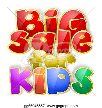 Illustration   Big Sale Sign For Kids  Clipart Drawing Gg65046887